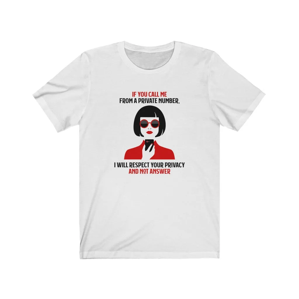 PRIVATE NUMBER (White)