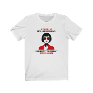 PRIVATE NUMBER (White)