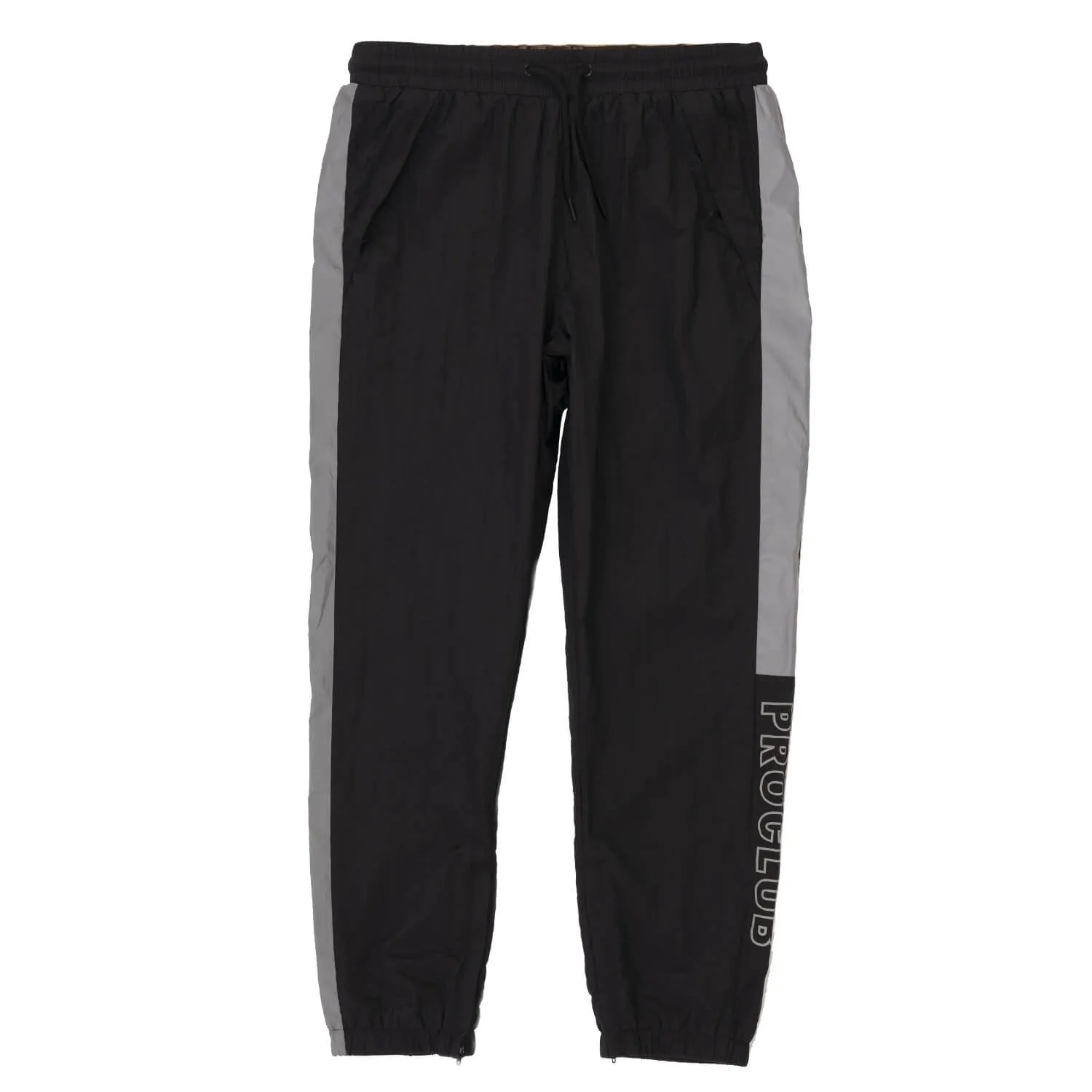Pro Club Full Court Windbreaker Pants - Black