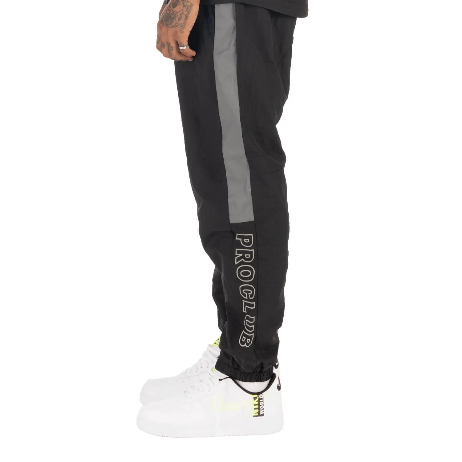 Pro Club Full Court Windbreaker Pants - Black