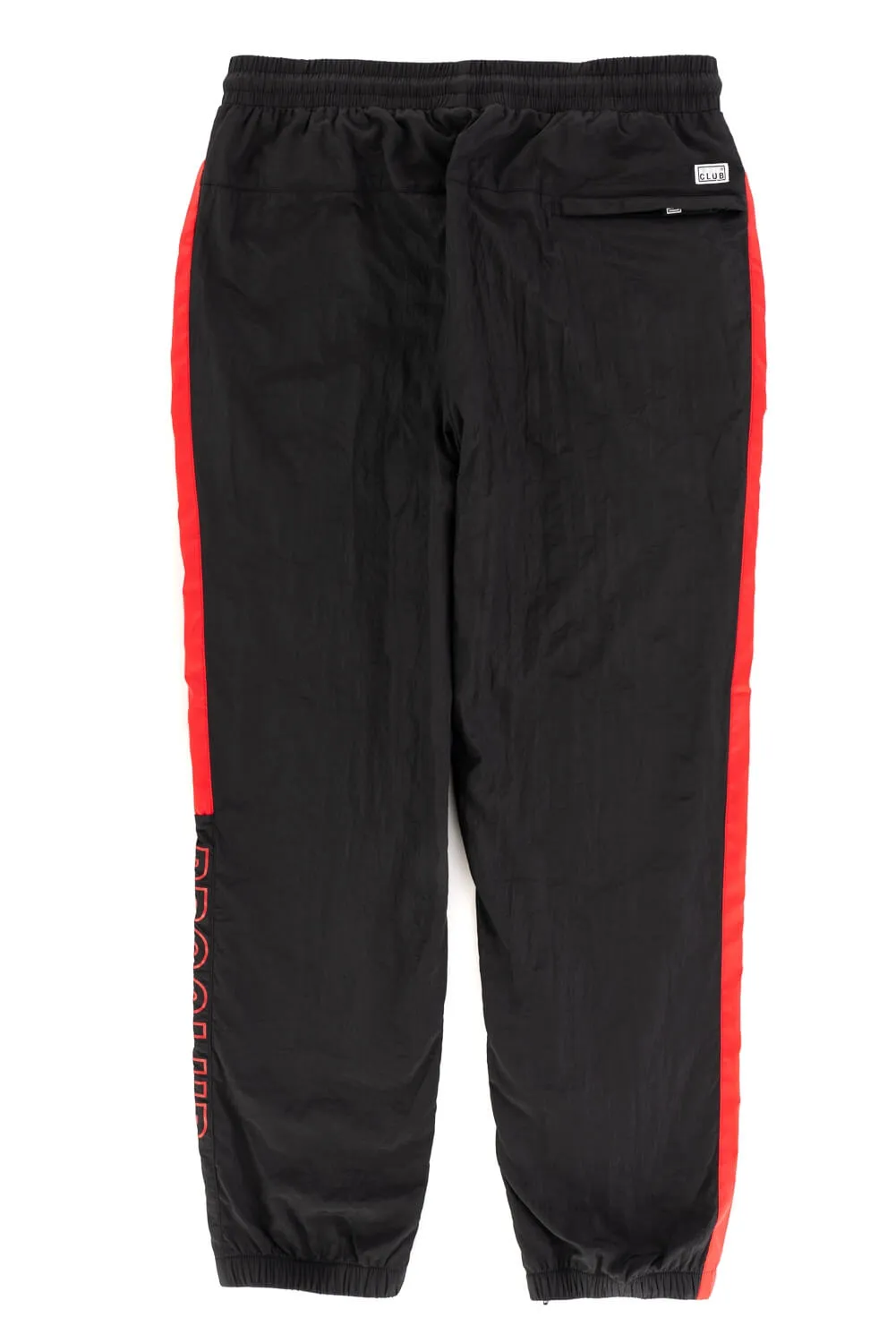 Pro Club Full Court Windbreaker Pants - Black/Red