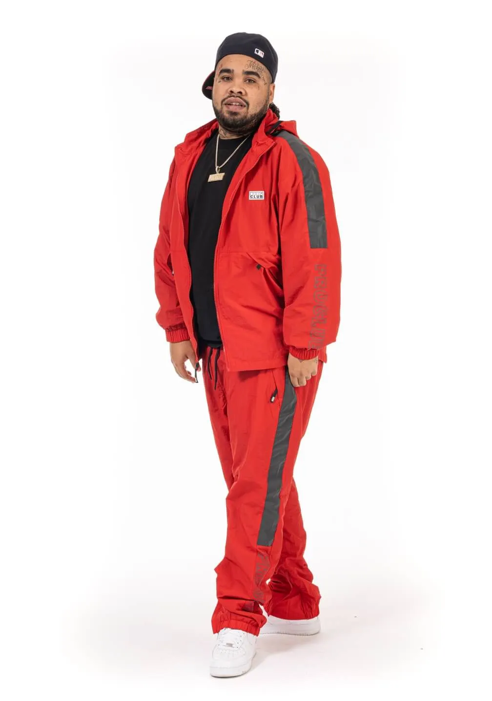 Pro Club Full Court Windbreaker Pants - Red