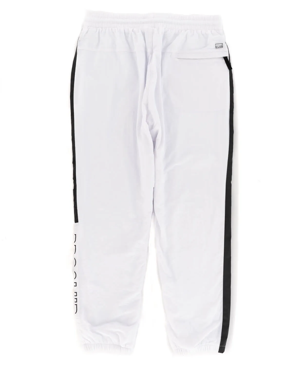 Pro Club Full Court Windbreaker Pants - White/Black