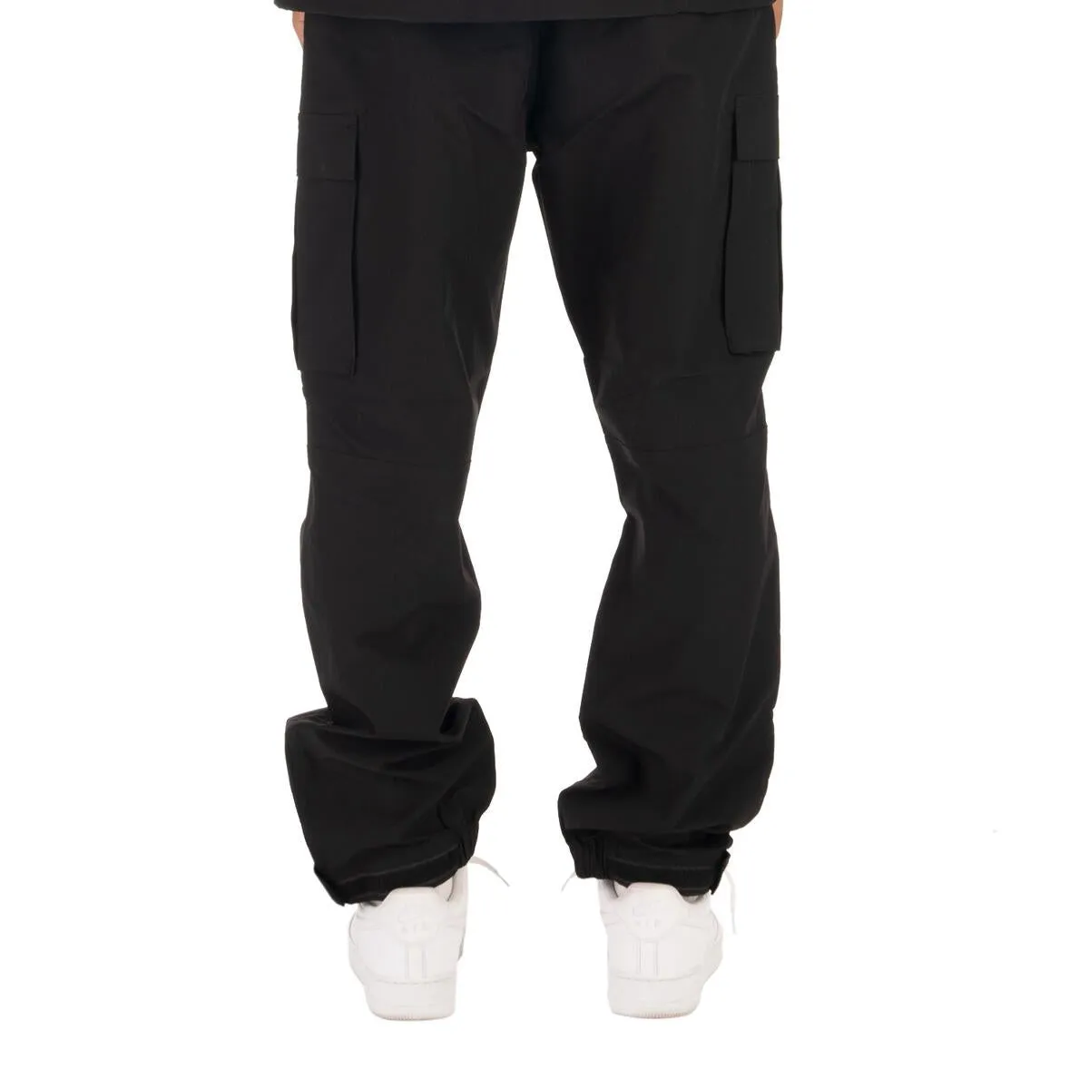 Pro Club Nylon Ripstop Cargo Track Pants - Black