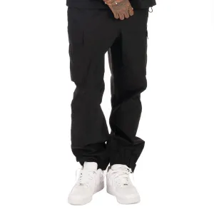 Pro Club Nylon Ripstop Cargo Track Pants - Black