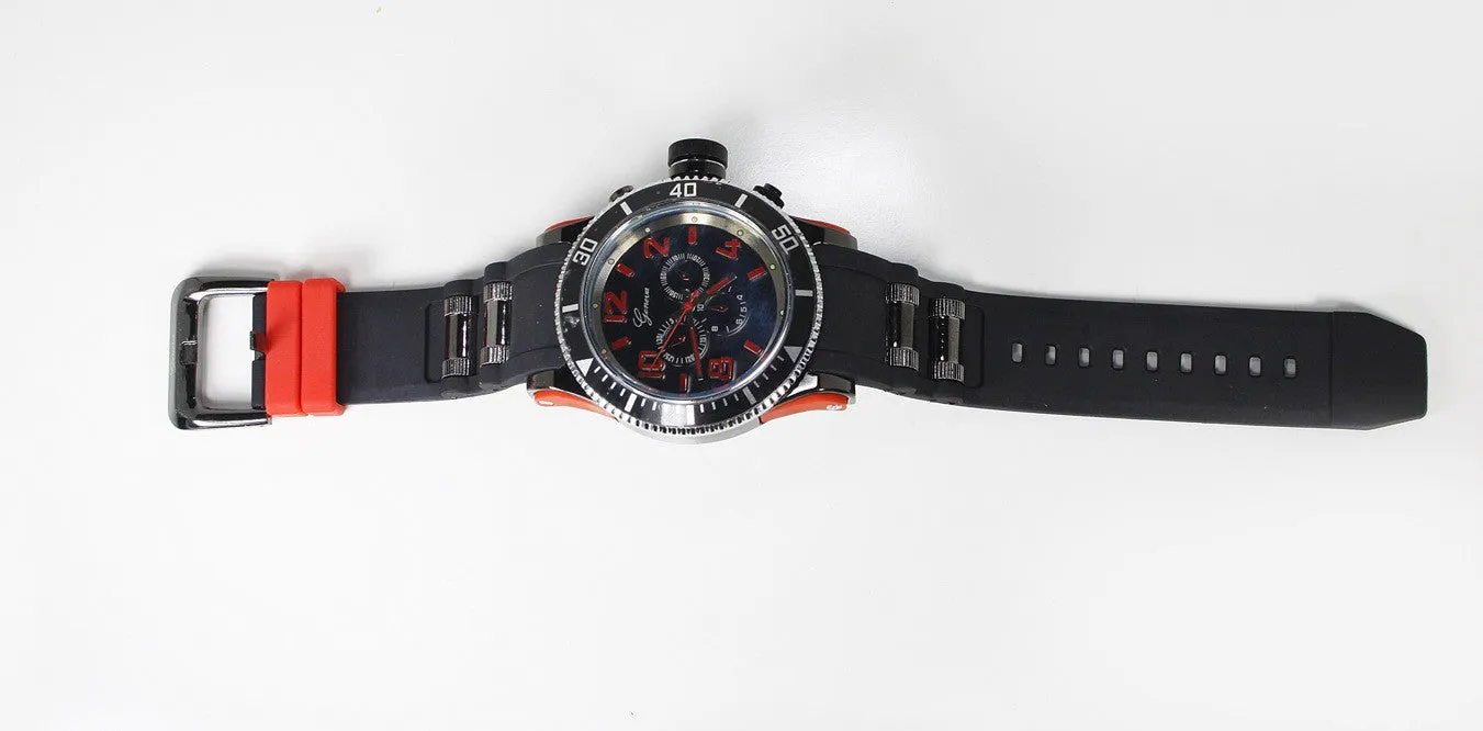 Red Black (Invicta Style) Watch