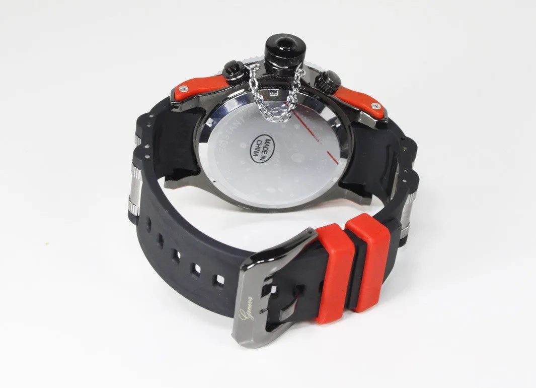 Red Black (Invicta Style) Watch