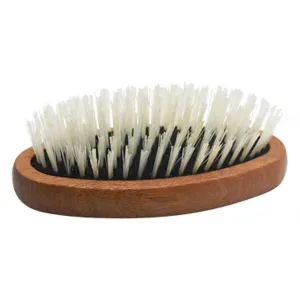 Regincos Men's Military Style Natural Blonde Bristle Hair & Beard Brush For Fine Hair