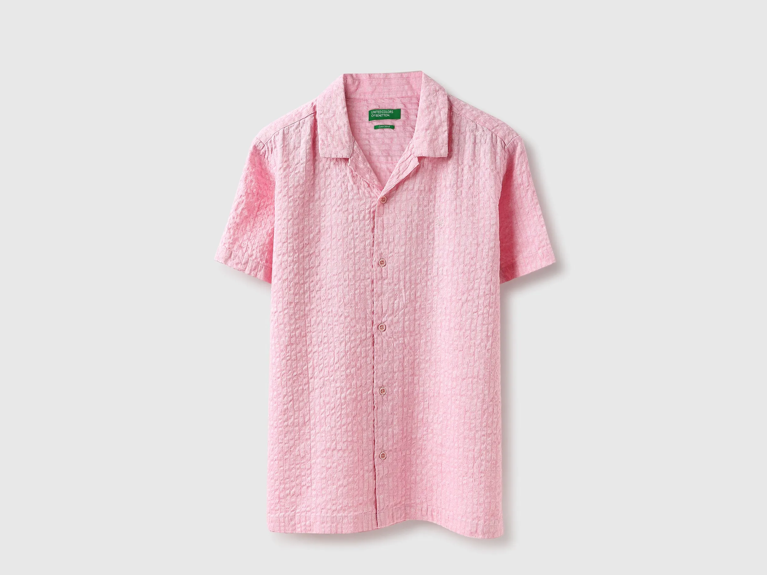 Relaxed Fit Resort Collar Textured Shirt