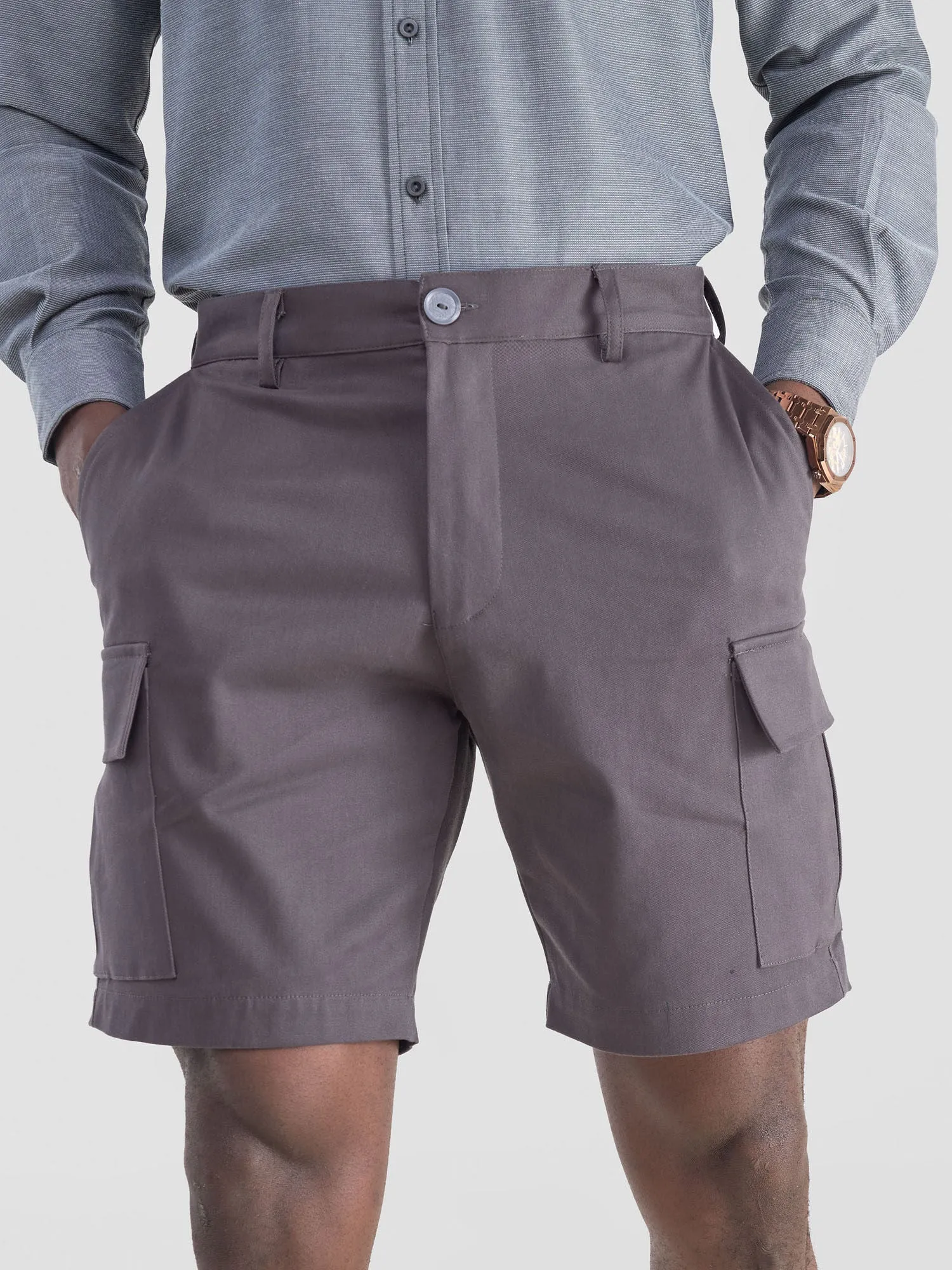 Safari Men's Cargo Shorts - Dark Grey