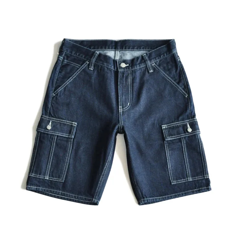 SauceZhan Selvedge Jeans Denim Jeans  overalls Jeans Summer men's shorts men jeans pants  men jeans Slim Fit Jeans Shorts 12.5OZ