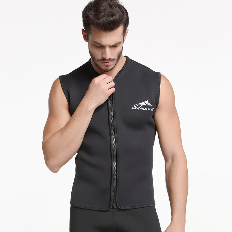 SBART 5MM Neoprene Wetsuit Vest Men's Top Jacket Sleeveless
