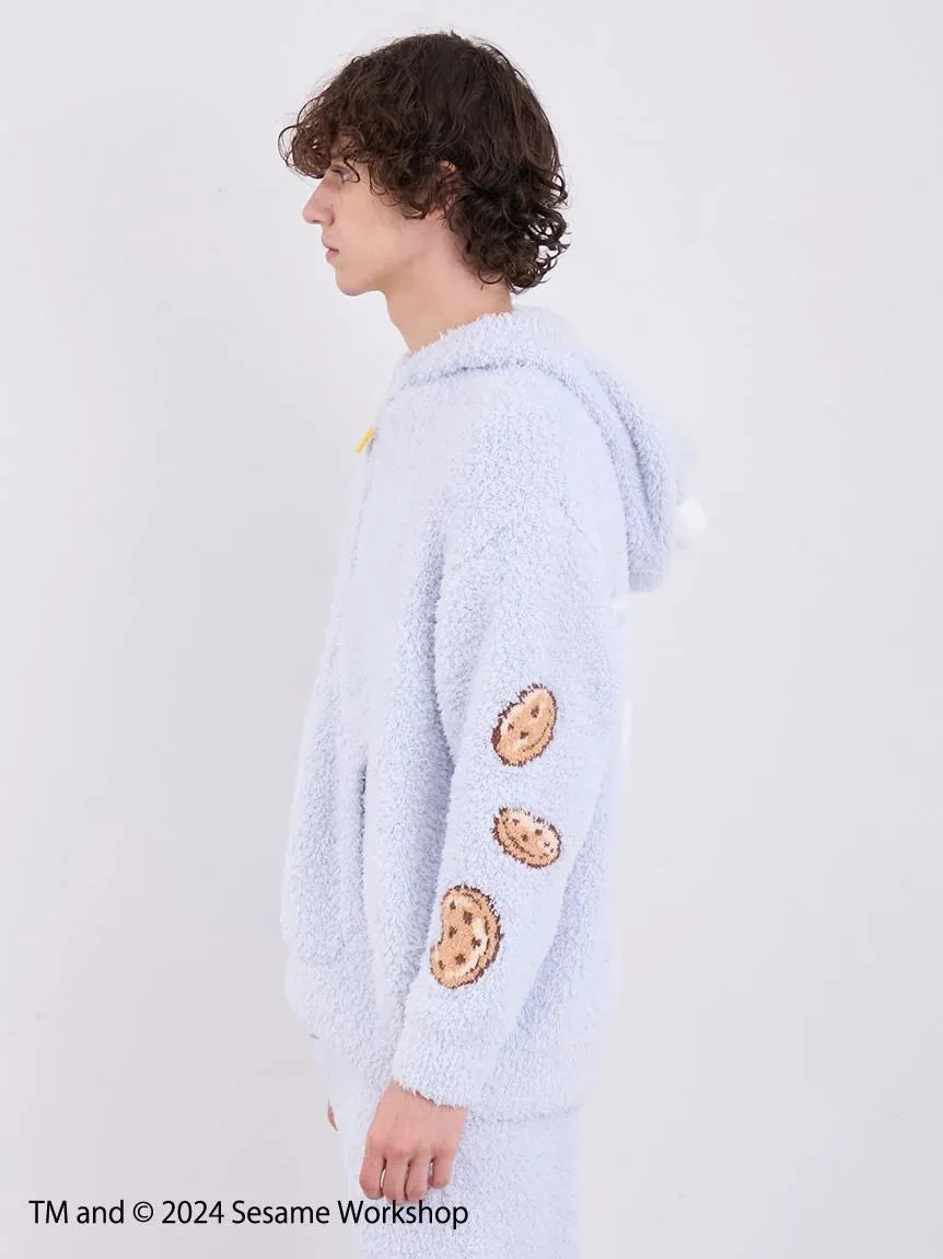 【SESAME STREET】 MEN's Cookie Monster Hoodie and Shorts Loungewear Set