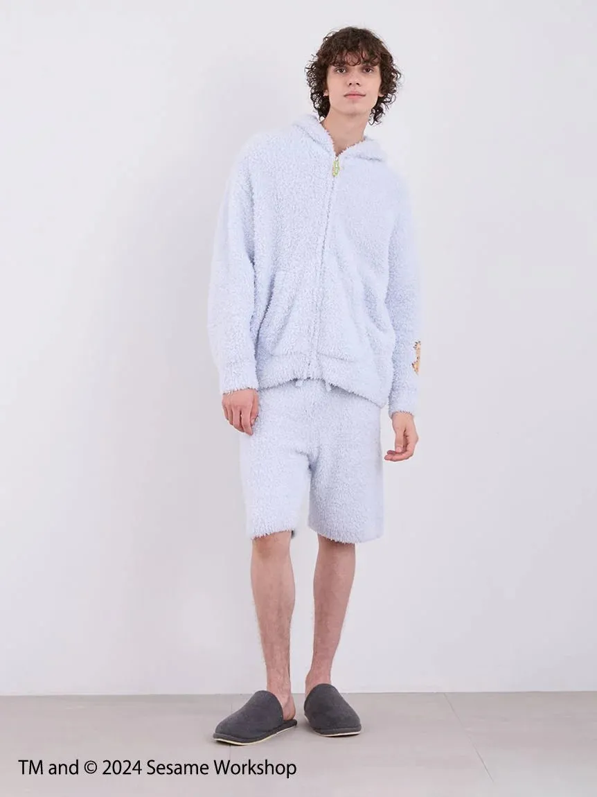 【SESAME STREET】 MEN's Cookie Monster Hoodie and Shorts Loungewear Set