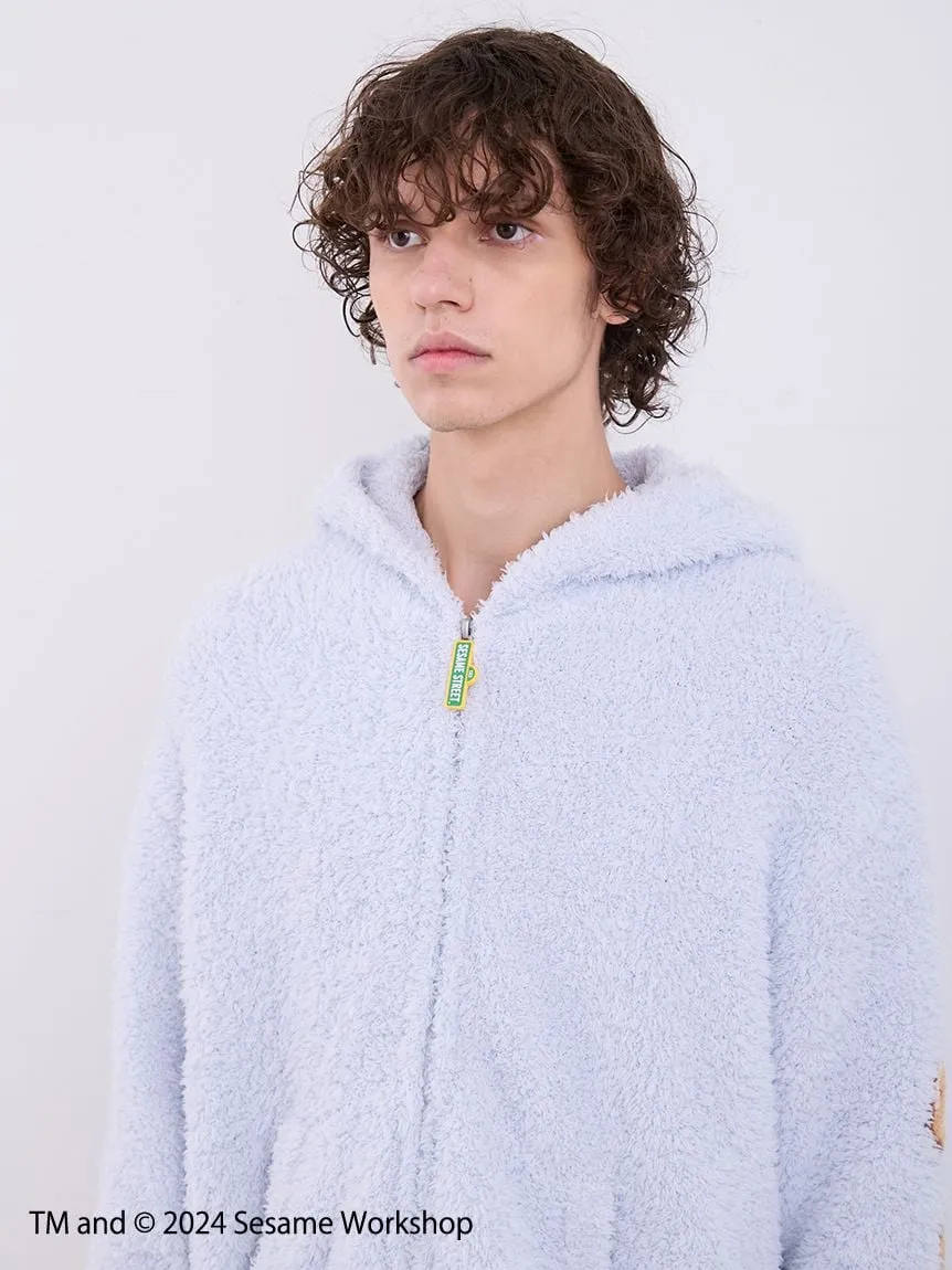 【SESAME STREET】 MEN's Cookie Monster Hoodie and Shorts Loungewear Set