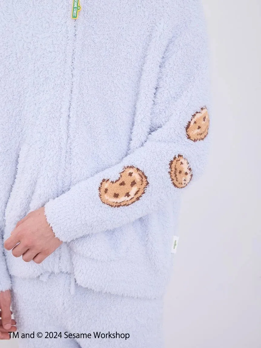 【SESAME STREET】 MEN's Cookie Monster Hoodie and Shorts Loungewear Set