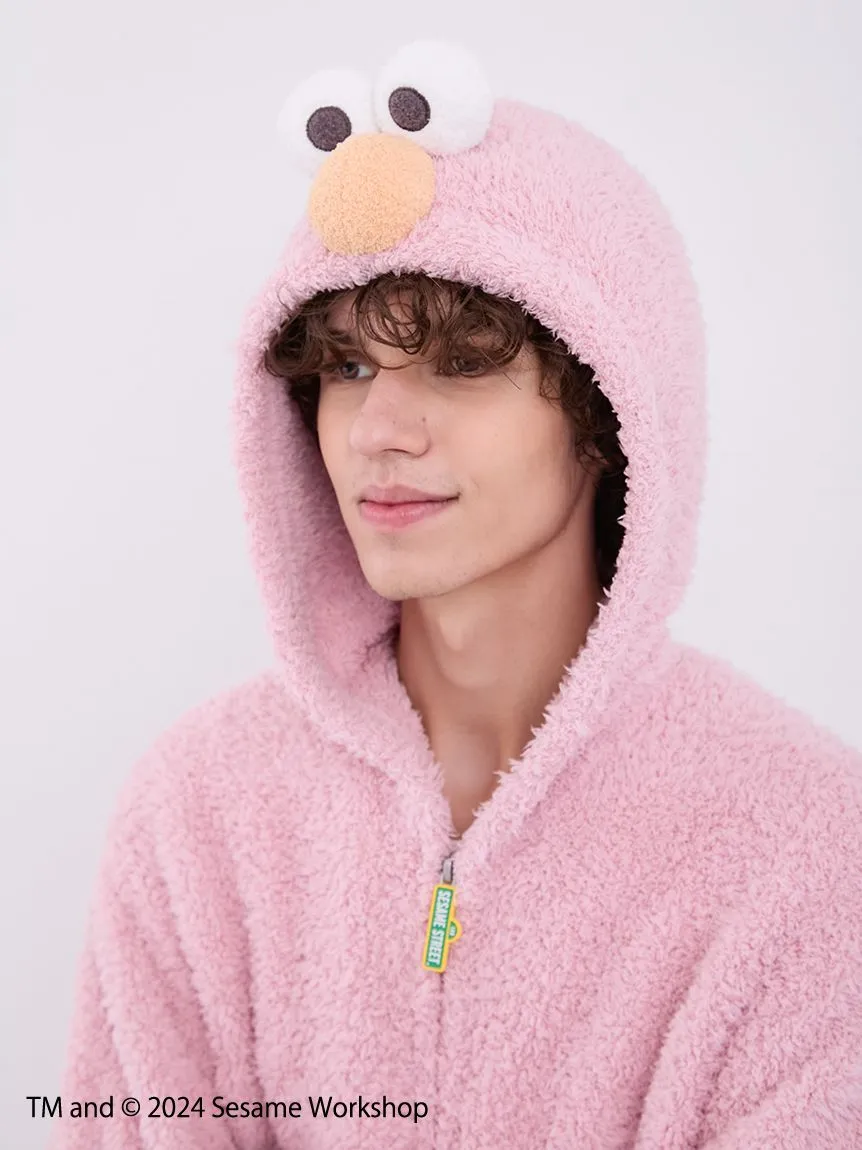 【SESAME STREET】 MEN's Elmo Hoodie and Shorts Loungewear Set