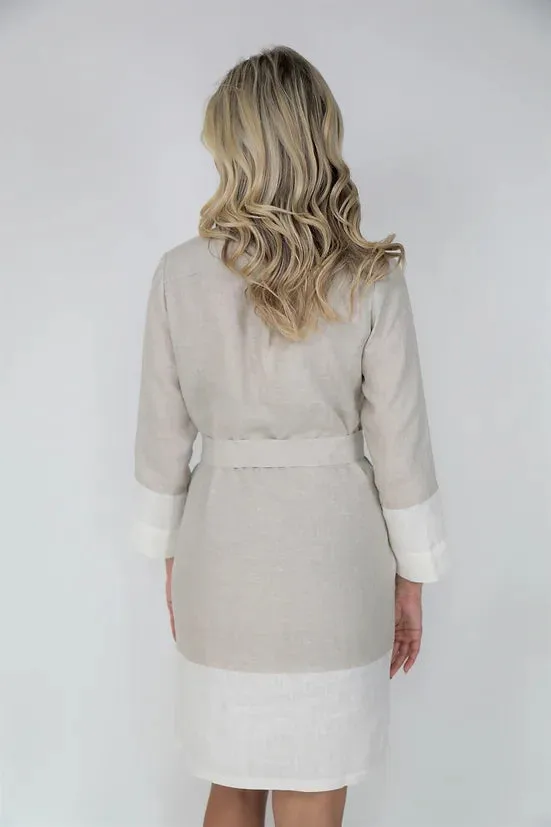 Shirt Dress Natural/White  SD22100