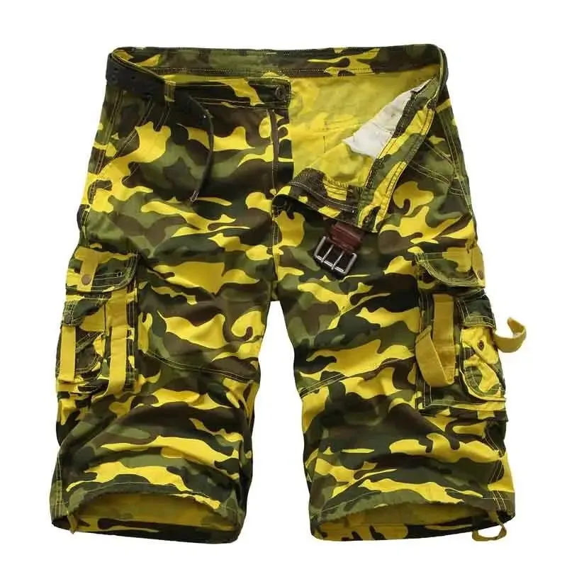 SHORT MILITAIRE - CAMOUFLAGE JAUNE