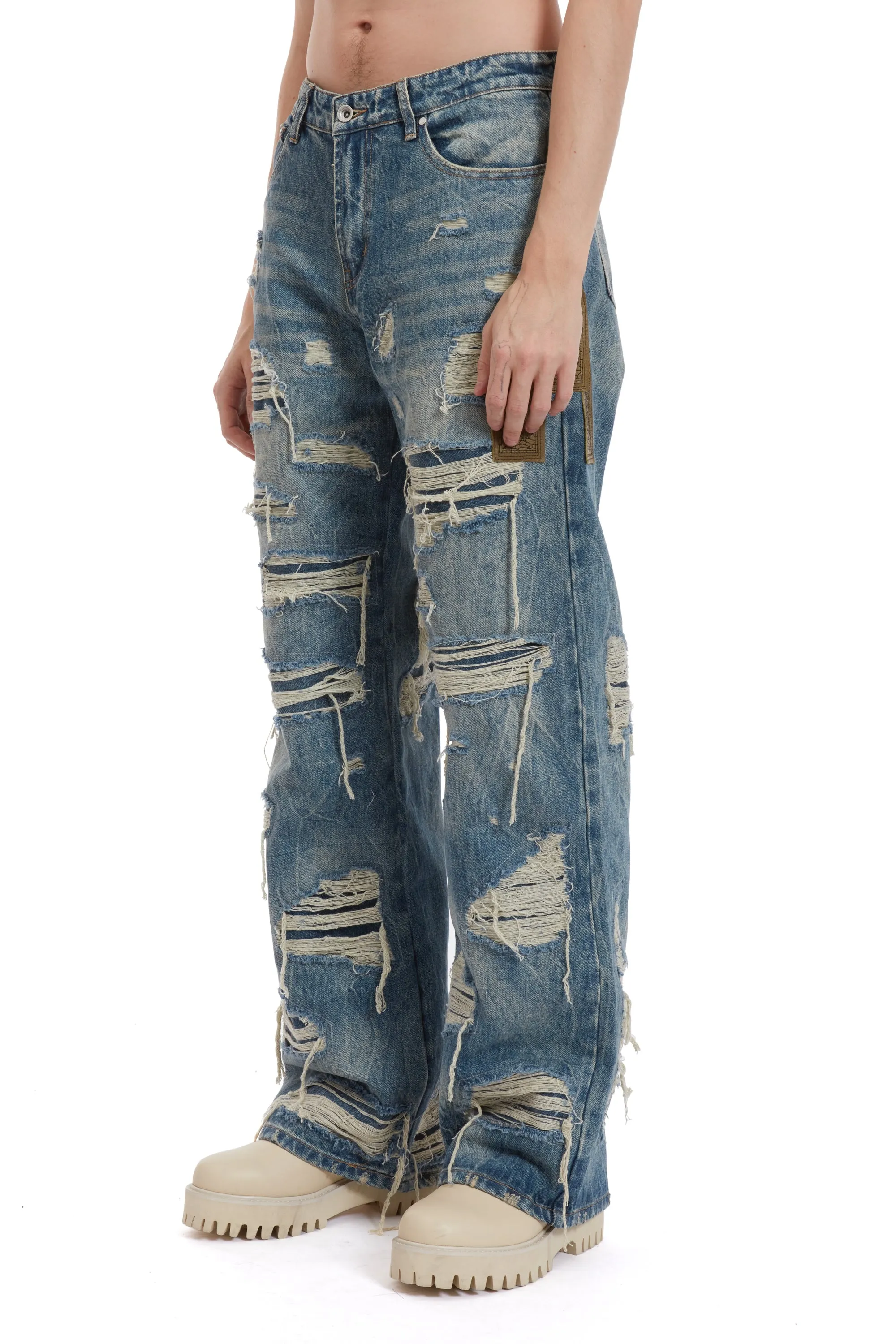 SIDE PATCH RELAXATION DENIM