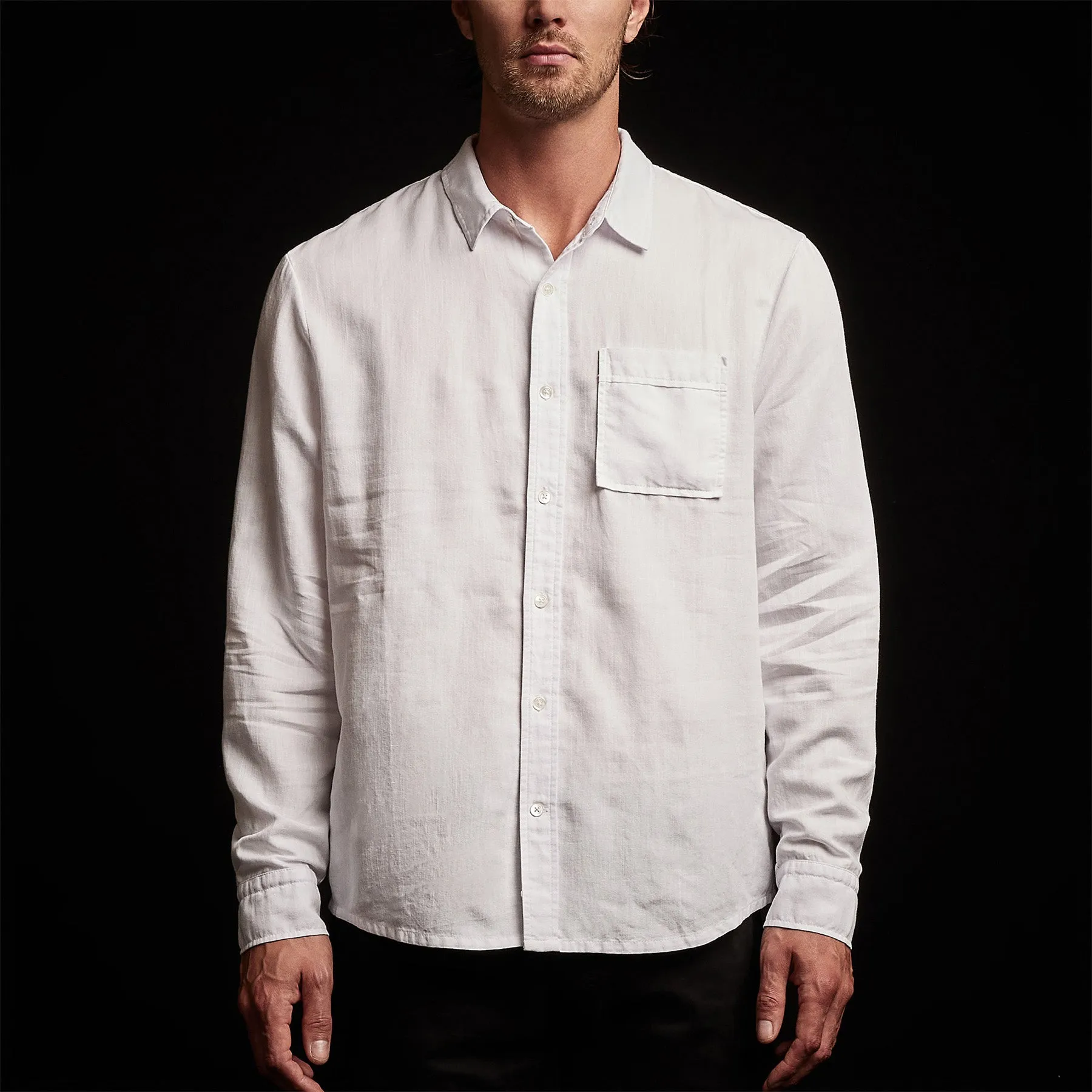Sierra Cotton Linen Shirt - White