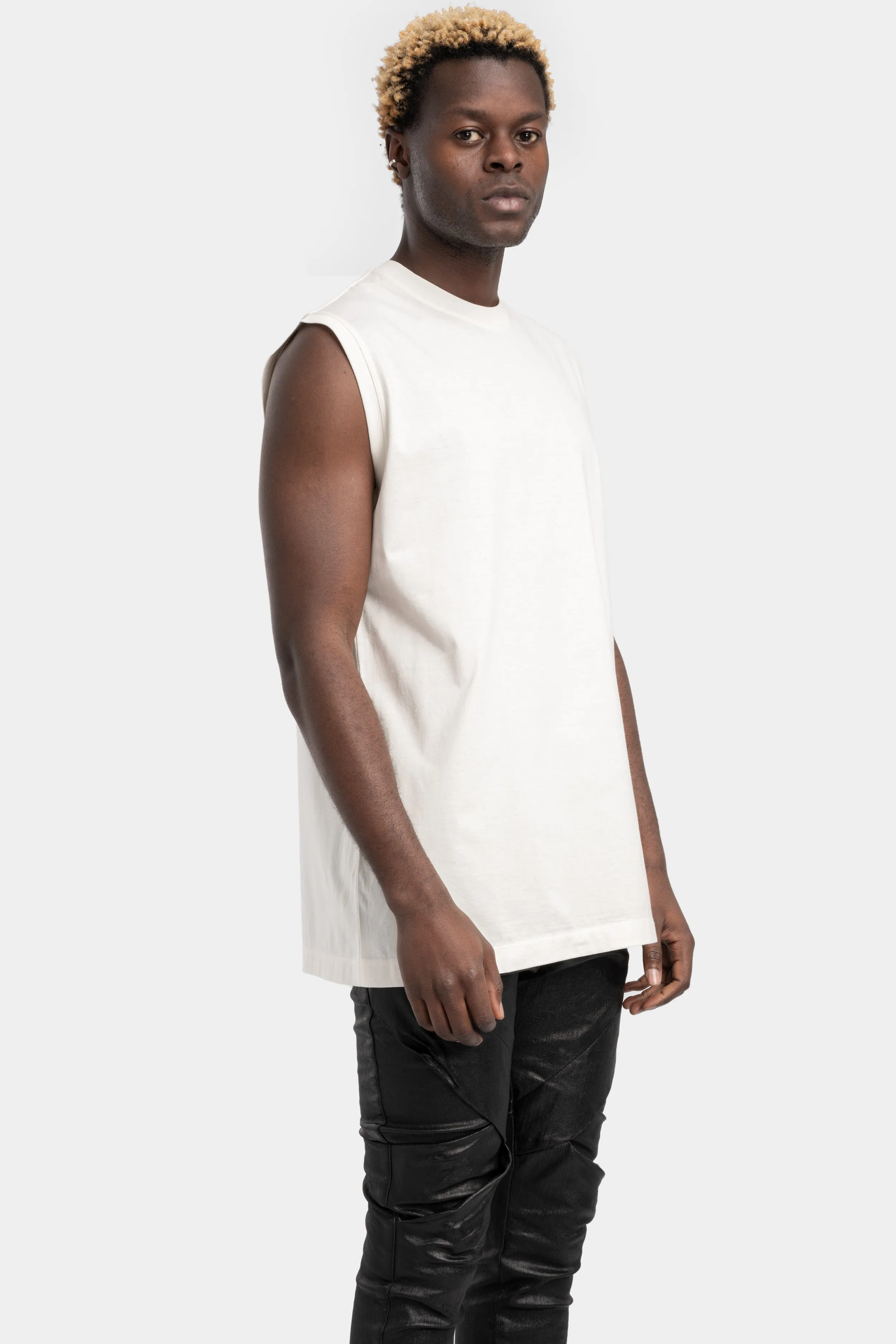 Sleeveless T-Shirt, Off White