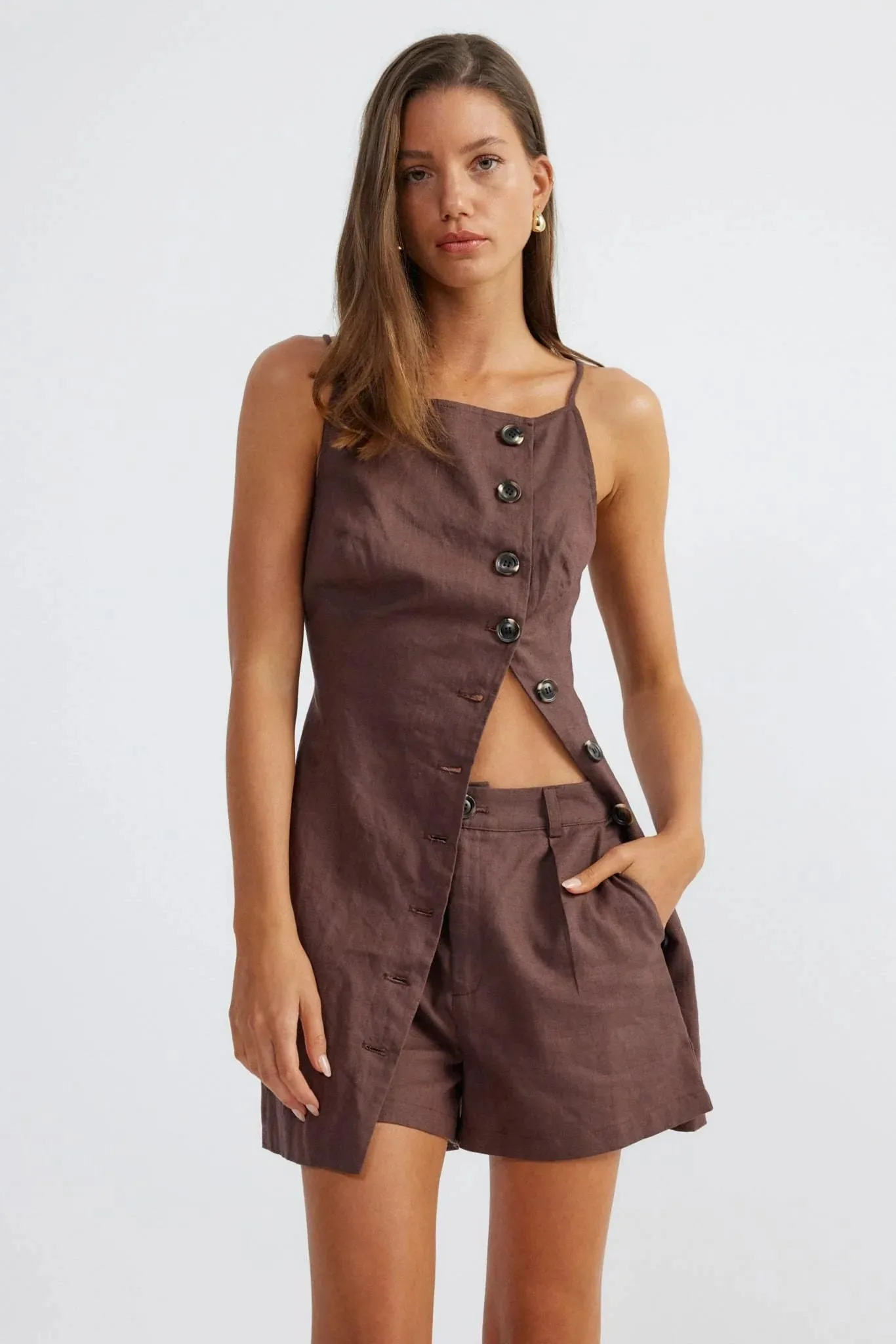 SNDYS Allegra Linen Mini Dress