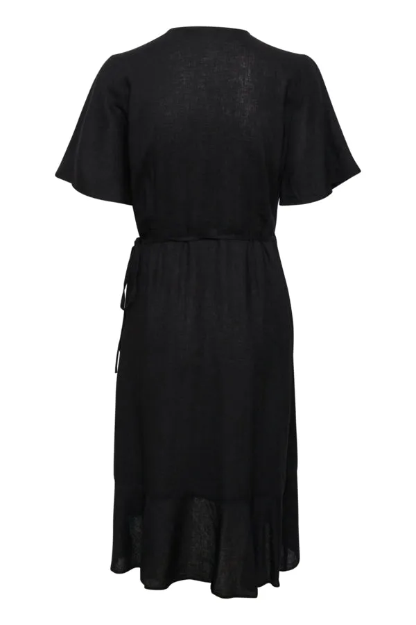 Soaked in Luxury SLRosaline Wrap Dress in Black