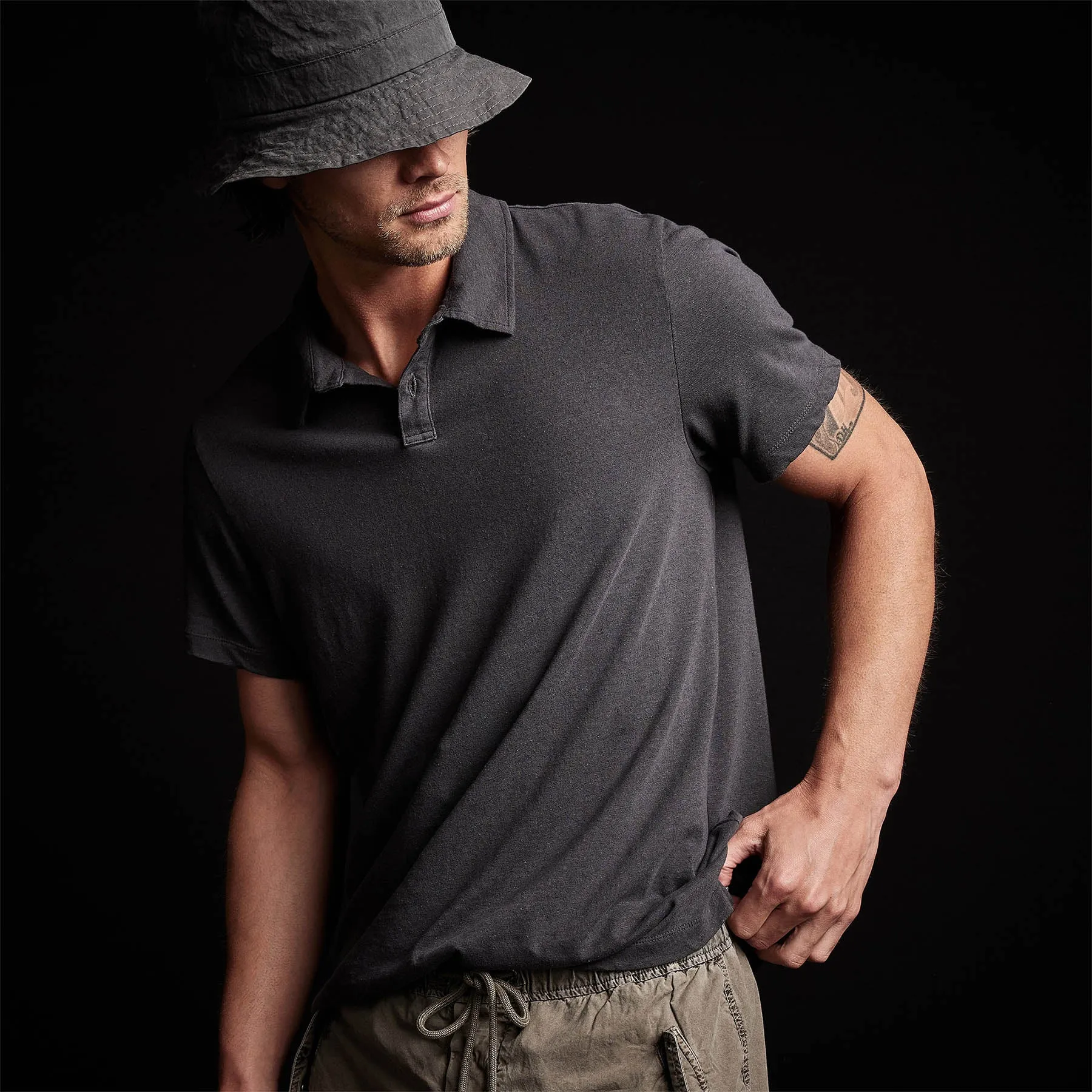 Soft Slub Jersey Short Sleeve Polo - Magma