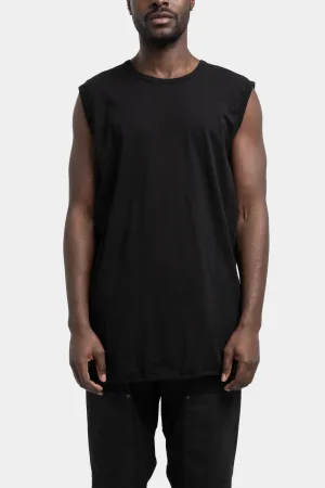 Staple spine sleeveless t-shirt, Black