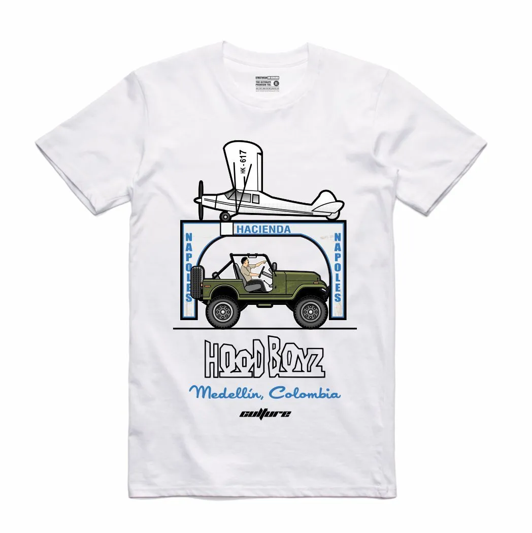 Streetwear on Demand CULTURE PABLO HOOD BOYZ TEE WHITE