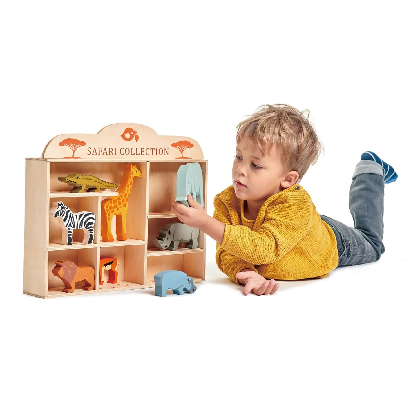 Tender Leaf Wooden Display And Safari Animals