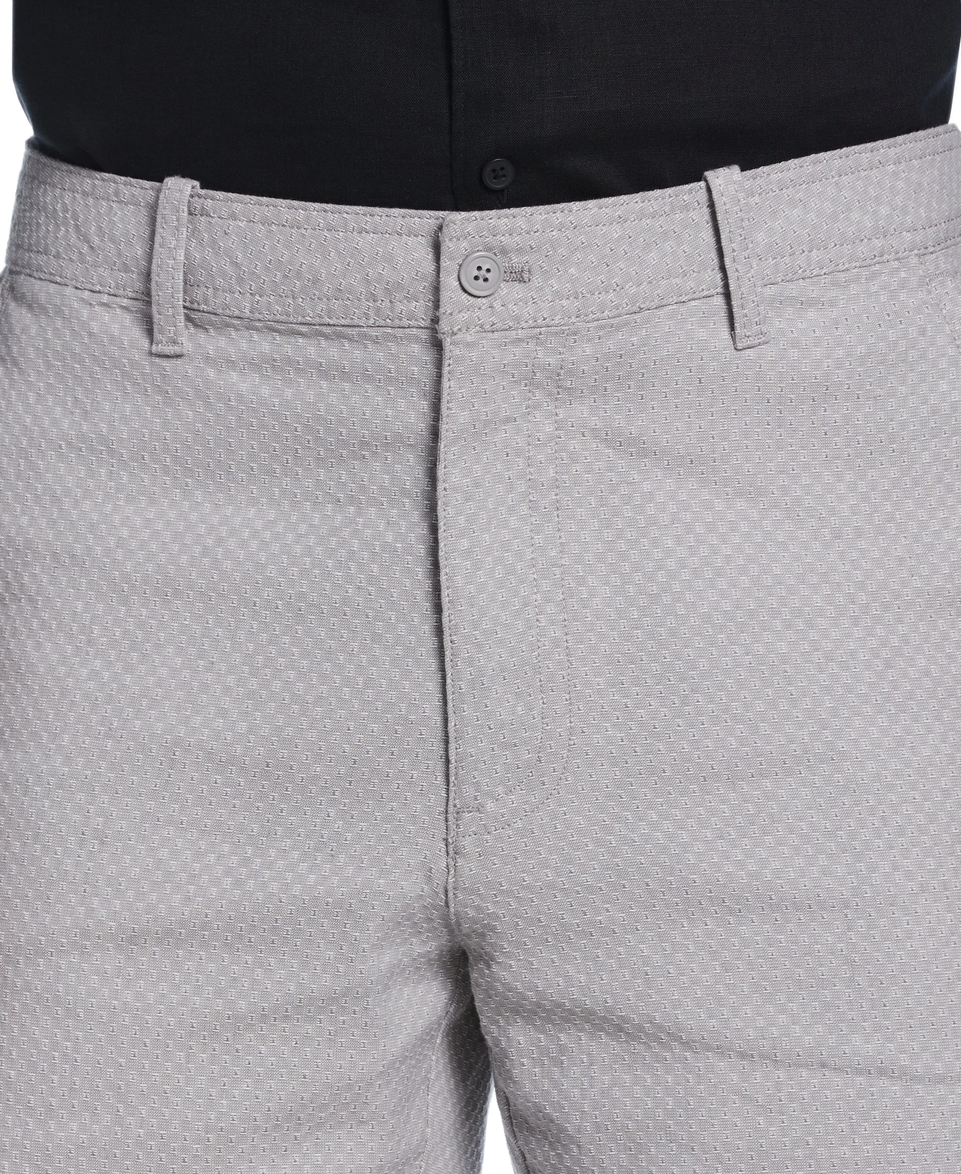 Textured Linen-Blend Flat Front Short