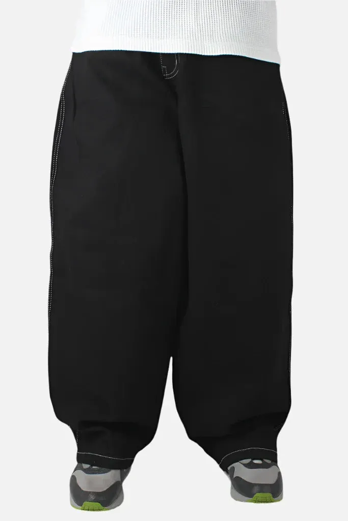 Three Sixty London - Balloon Fit 5 Pocket Denim Jeans - Black/white