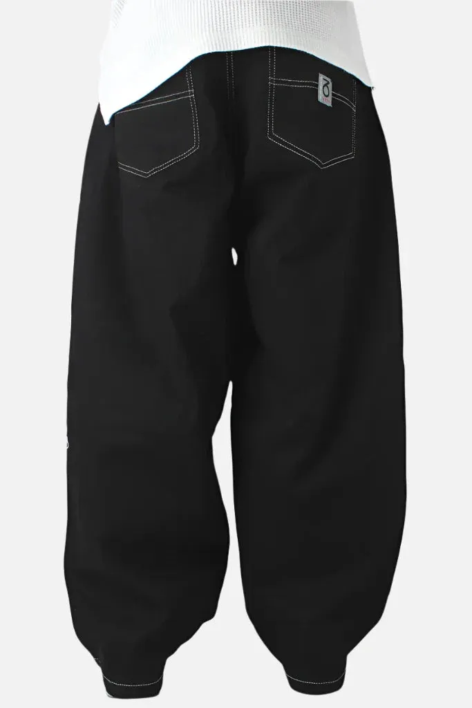 Three Sixty London - Balloon Fit 5 Pocket Denim Jeans - Black/white