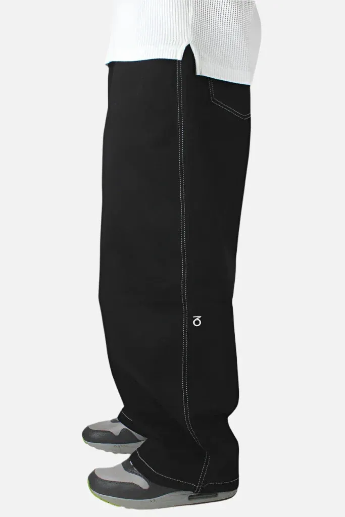 Three Sixty London - Balloon Fit 5 Pocket Denim Jeans - Black/white
