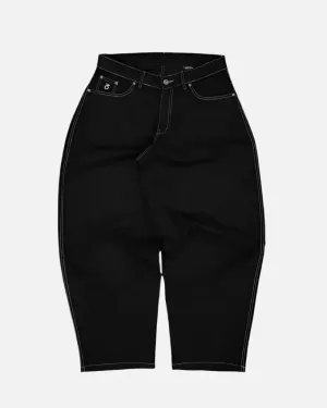 Three Sixty London - Balloon Fit 5 Pocket Denim Jeans - Black/white