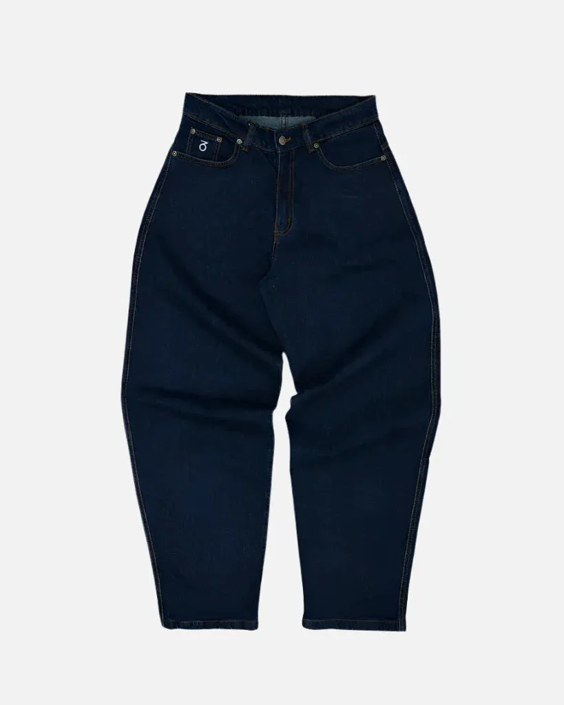 Three Sixty London - Og Baggy Fit Work Denim Jeans - Dark Rinse Blue