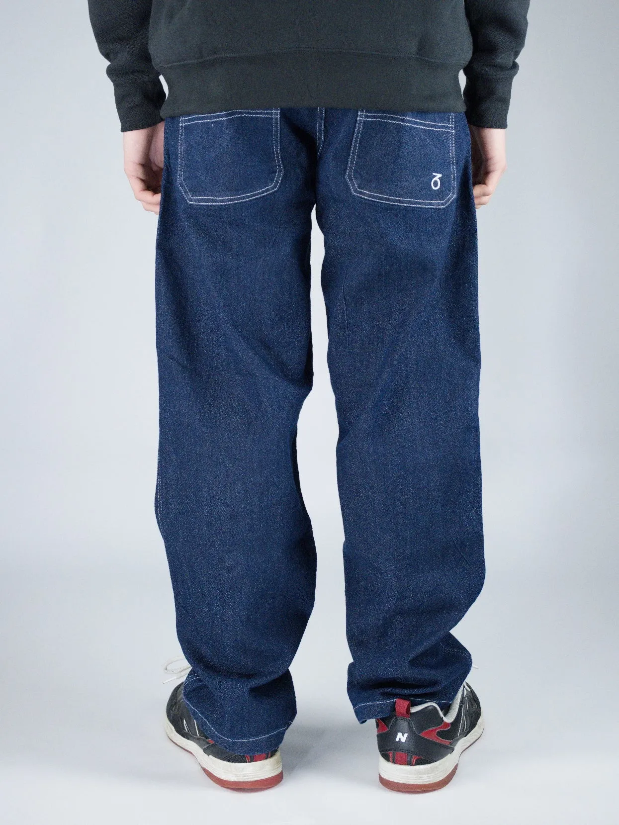 Three Sixty London - Og Baggy Fit Work Denim Jeans - Dark Rinse Blue