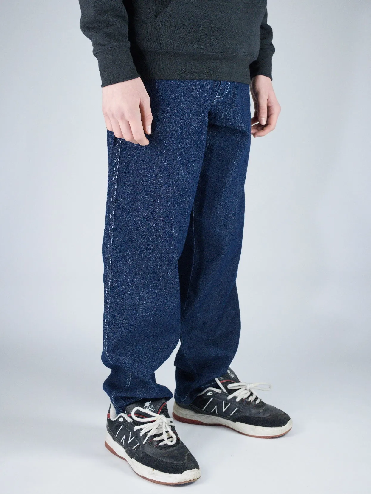 Three Sixty London - Og Baggy Fit Work Denim Jeans - Dark Rinse Blue