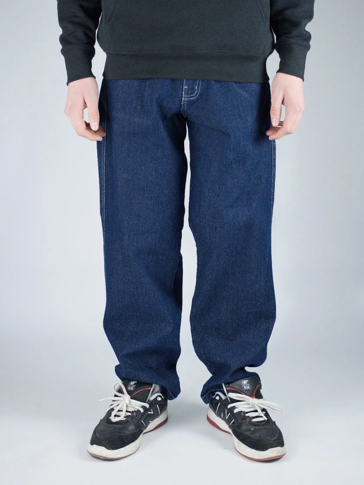 Three Sixty London - Og Baggy Fit Work Denim Jeans - Dark Rinse Blue