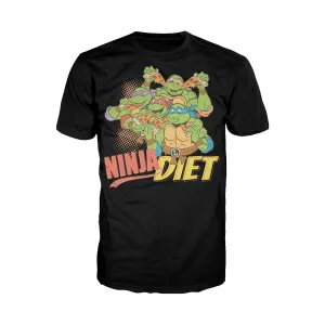 TMNT Group Ninja Diet Official Men's T-Shirt (Black)