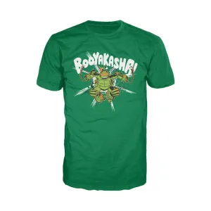 TMNT Mikey Booyakasha Official Men's T-shirt (Green)