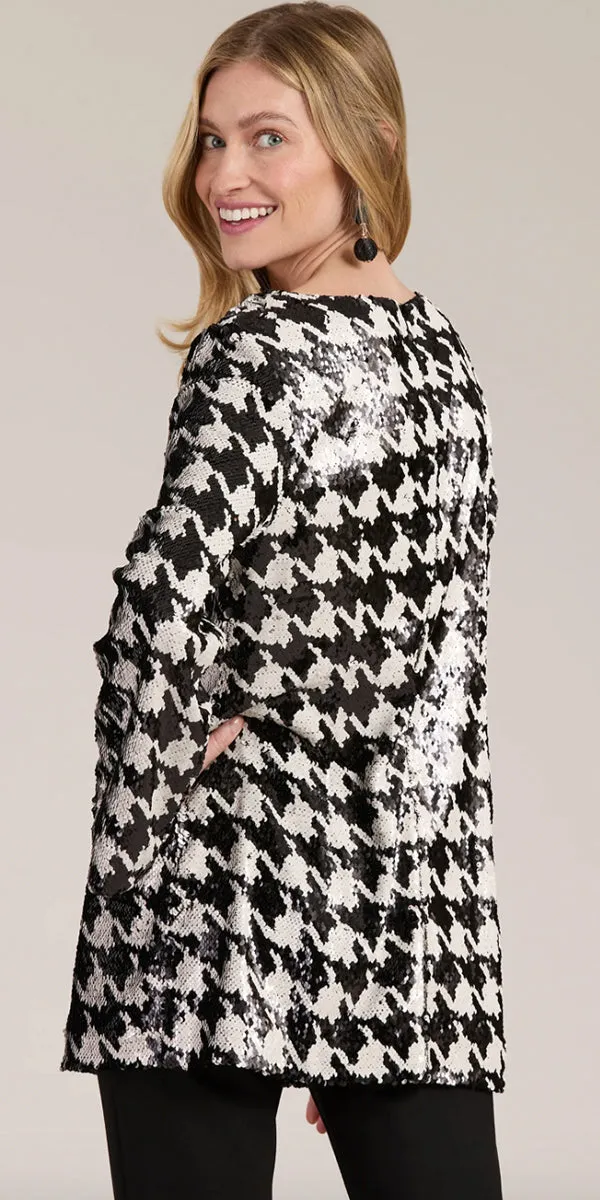 Tyler Boe Sandra Sequin Houndstooth Tunic