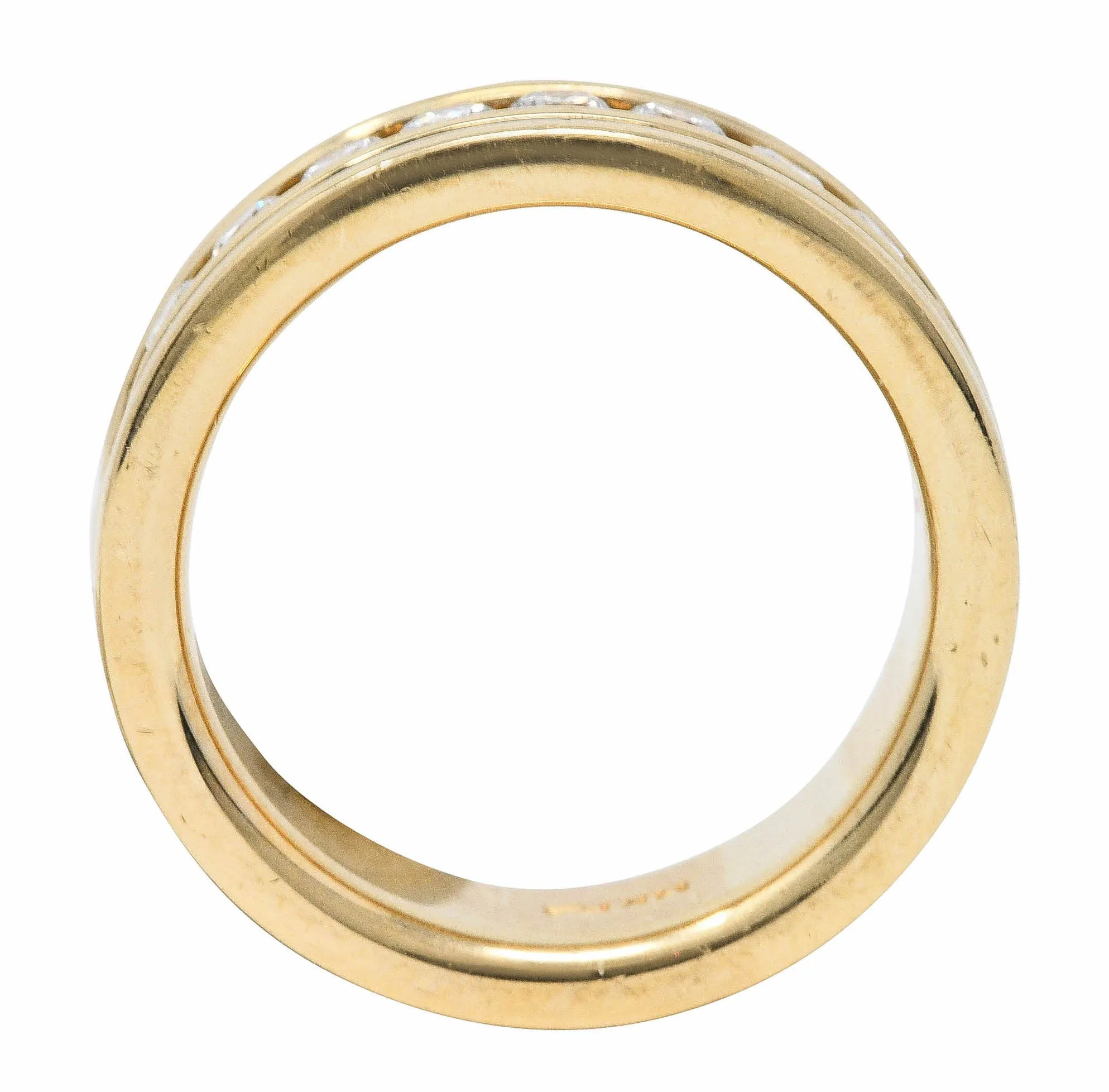 Vintage 1.25 CTW Diamond 14 Karat Gold Men's Wedding Band Ring