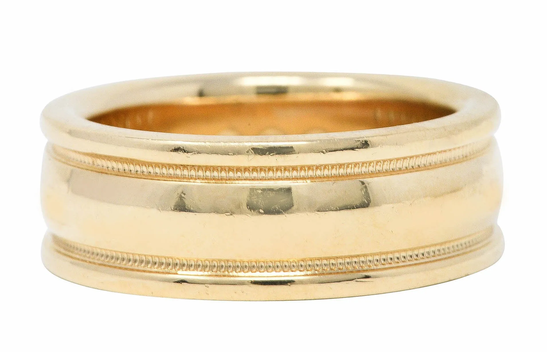 Vintage 1.25 CTW Diamond 14 Karat Gold Men's Wedding Band Ring