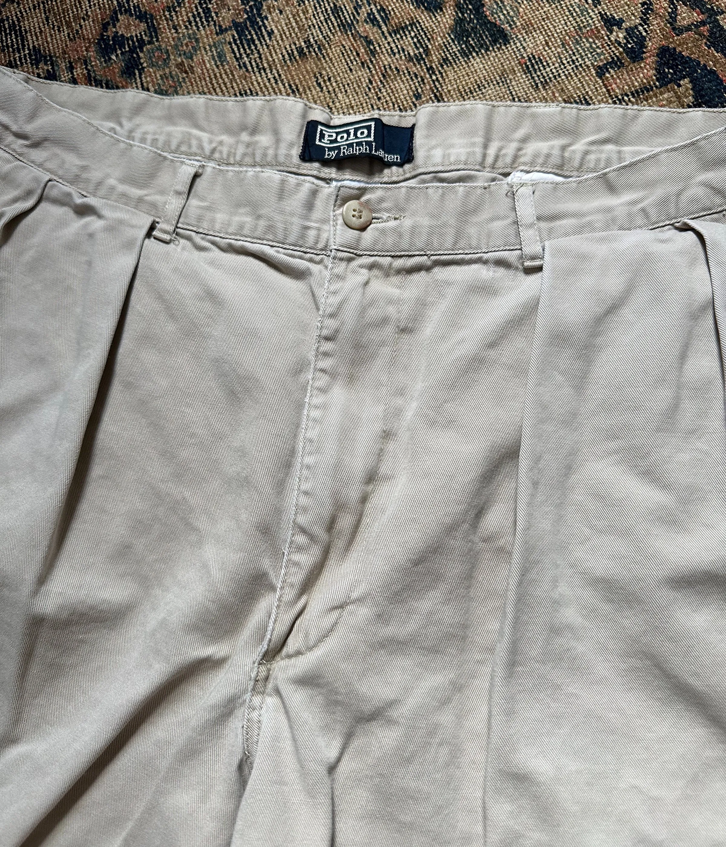 Vintage Polo Chino Pleated Shorts