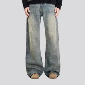 Washed out medium fit men's jeans