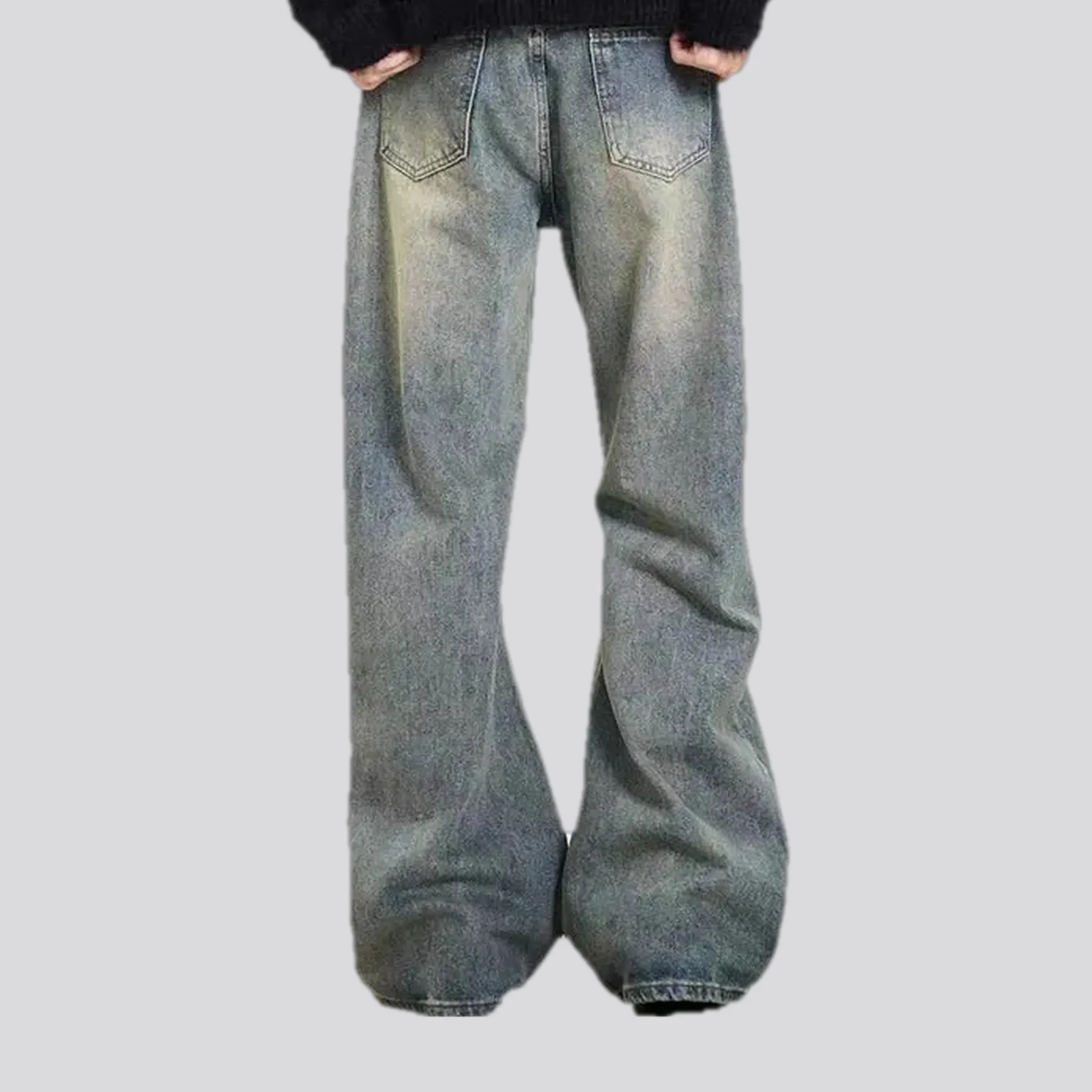 Washed out medium fit men's jeans