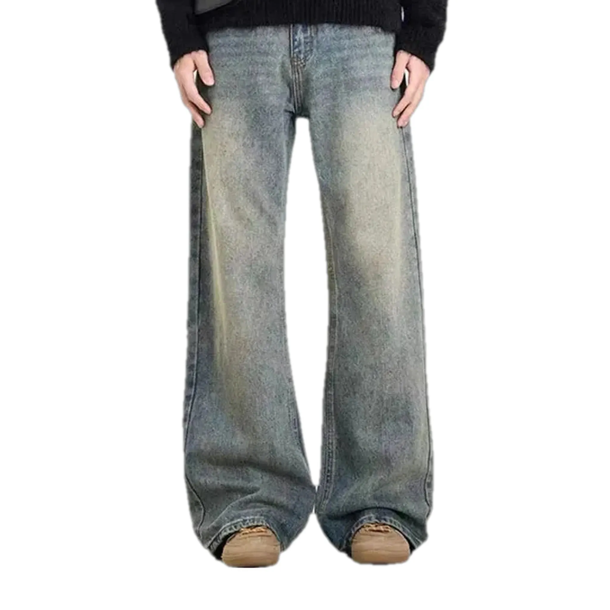Washed out medium fit men's jeans